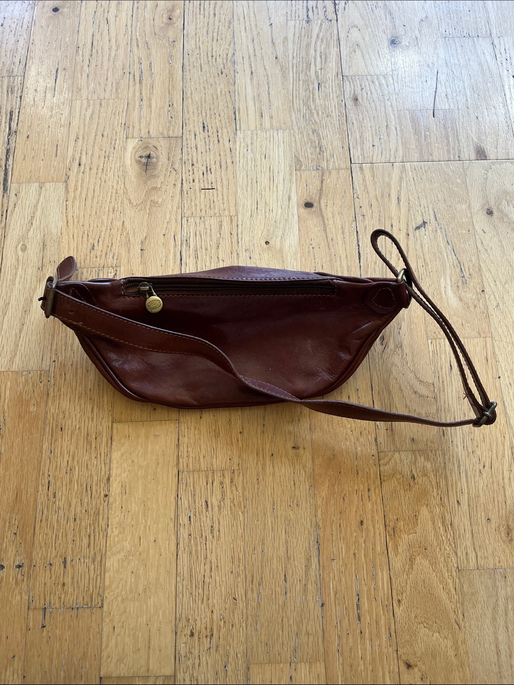 Vintage leather Adpel bum bag/ fanny pack - Picture 3 of 5